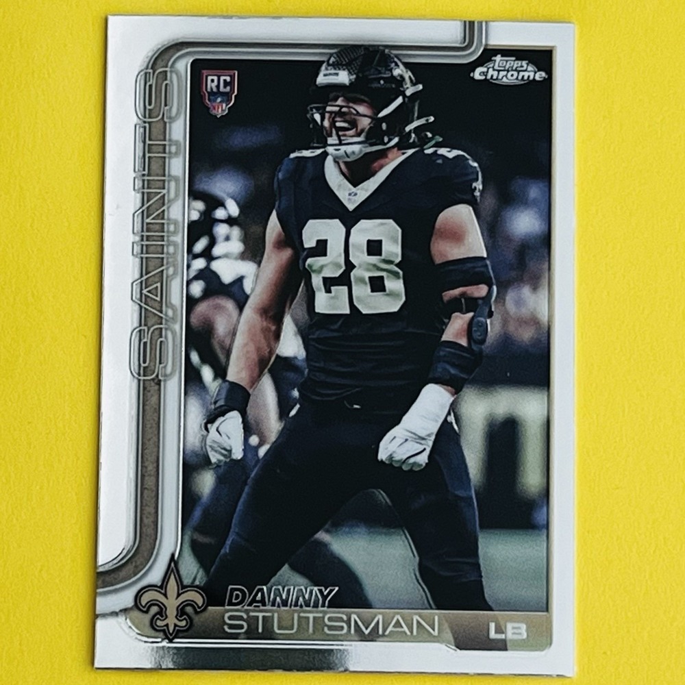 2025 Topps Chrome NFL Football Danny Stutsman RC #373 New Orleans Saints Rookie